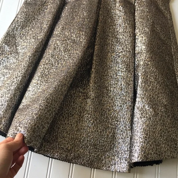 Sachin & Babi cocktail mini dress metallic gold silver black mesh sequin NWT - Picture 8 of 16